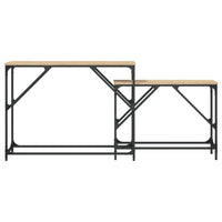 Tavoli Consolle Impilabili 2pz Rovere Sonoma Legno Multistrato 837803