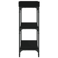 Tavolino Consolle con Ripiani-Tavolino da soggiorno Nero 100x30x80 cm