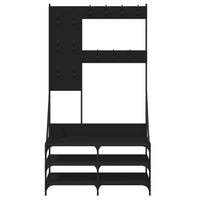 Appendiabiti con Porta Scarpe Nero 100x40x184 cm 837852
