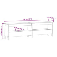 Panca da ingresso 160x28x45 cm in legno massello di pino 837379