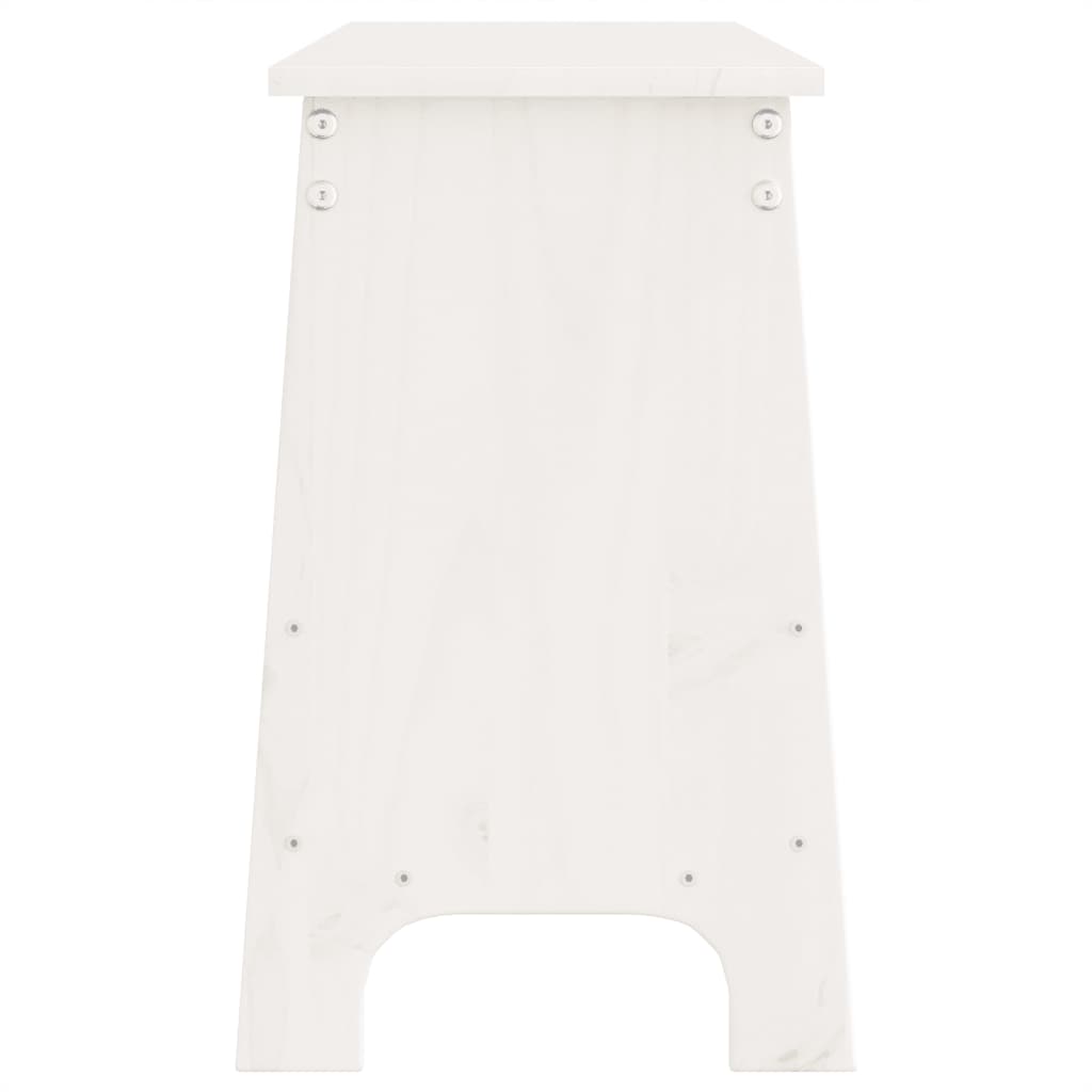 vidaXL Panca da Ingresso Bianca 160x28x45 cm in Legno Massello di Pino
