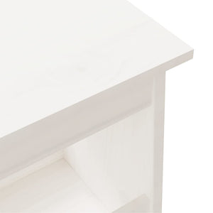 vidaXL Panca da Ingresso Bianca 160x28x45 cm in Legno Massello di Pino