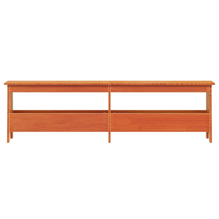 Panca da Ingresso Marrone Cera 160x28x45 cm Legno Massello Pino 837381