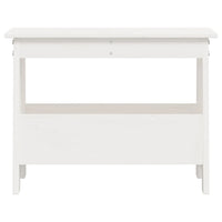 Panca da Ingresso Bianca 60x28x45 cm in Legno Massello di Pino 837386
