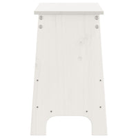 Panca da Ingresso Bianca 60x28x45 cm in Legno Massello di Pino 837386