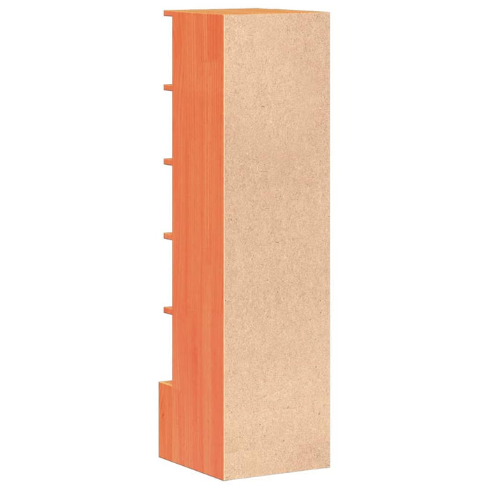 Scarpiera Marrone Cera 28x30x104 cm Legno Massello di Pino 837390