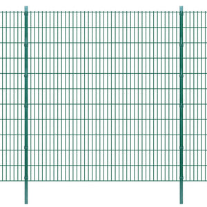 Pali per Recinzione 20 pz Verde 280 cm in Acciaio Zincato 3206352