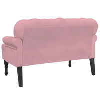 Panca con Schienale Rosa 119,5x64,5x75 cm in Velluto 372159