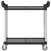 Carrello a 2 Ripiani Nero 99x50x97 cm in Alluminio 30324