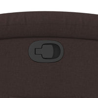 Poltrona Reclinabile Marrone Scuro in Tessuto 371694