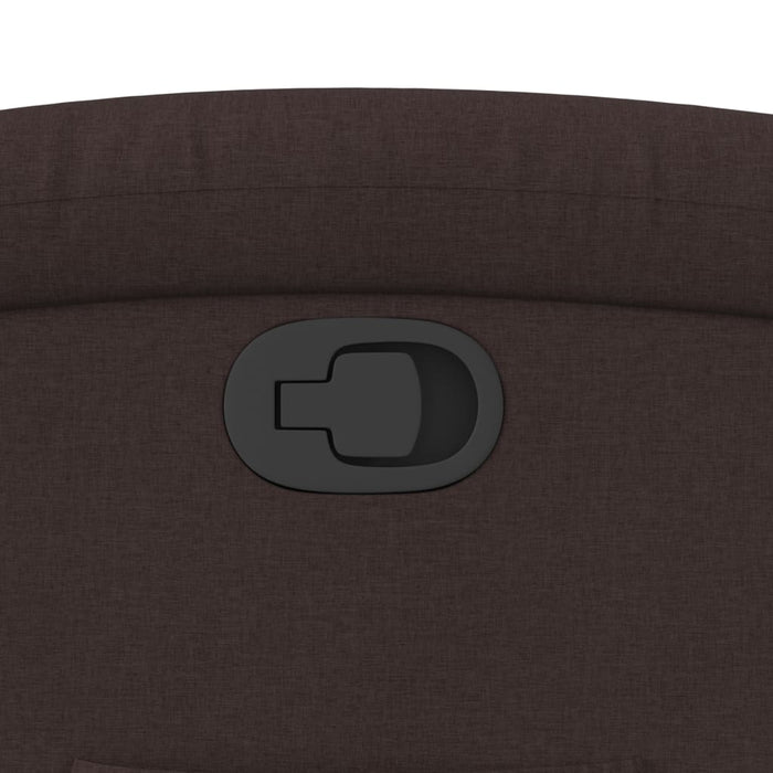 Poltrona Reclinabile Marrone Scuro in Tessuto 371694