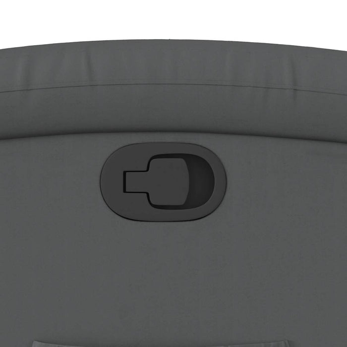 Poltrona Reclinabile Grigia in Similpelle 371716