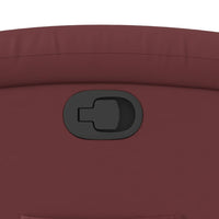 Poltrona Reclinabile Rosso Vino in Similpelle 371717