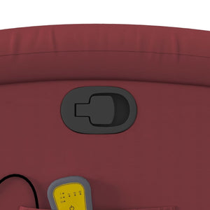 Poltrona Massaggiante Reclinabile Rosso vino in Similpelle 371724