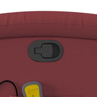 Poltrona Massaggiante Reclinabile Rosso vino in Similpelle 371724