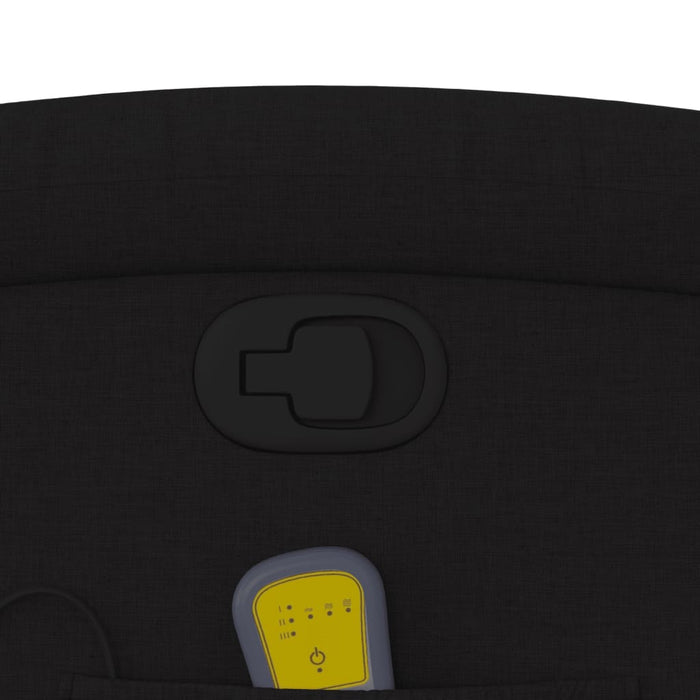 Poltrona Massaggiante Reclinabile Nera in Tessuto 371765