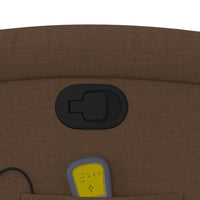 Poltrona Massaggiante Reclinabile Marrone in Tessuto 371767