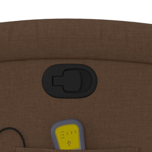 Poltrona Massaggiante Reclinabile Marrone in Tessuto 371767