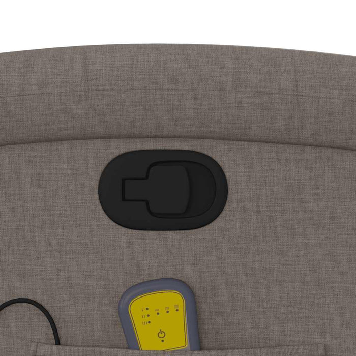 Poltrona Massaggiante Reclinabile Tortora in Tessuto 371771