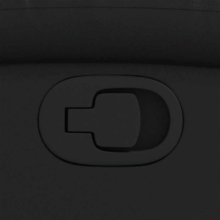 Poltrona reclinabile nera in similpelle 371775