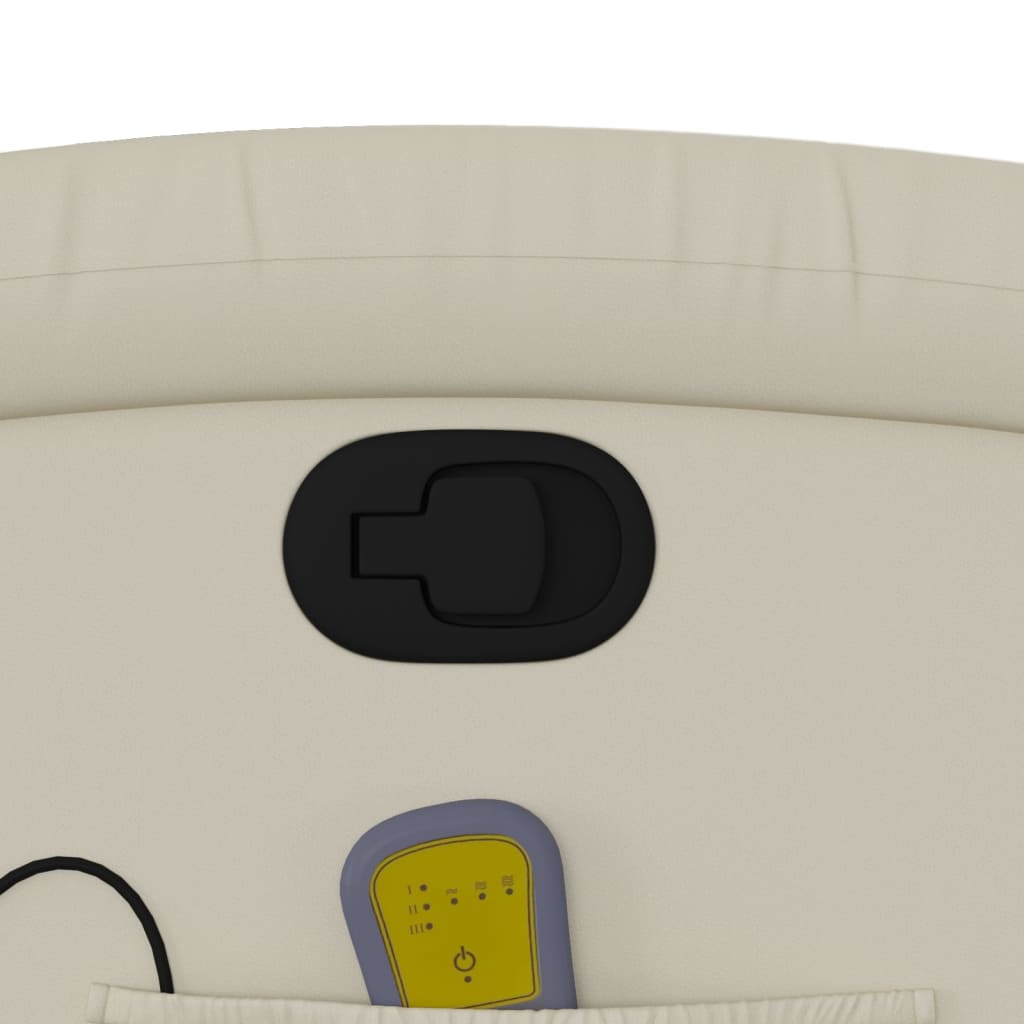 Poltrona da Massaggiante Reclinabile Crema Similpelle 371783