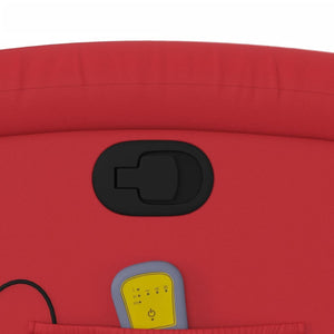 Poltrona Massaggiante Reclinabile Rossa in Similpelle 371787