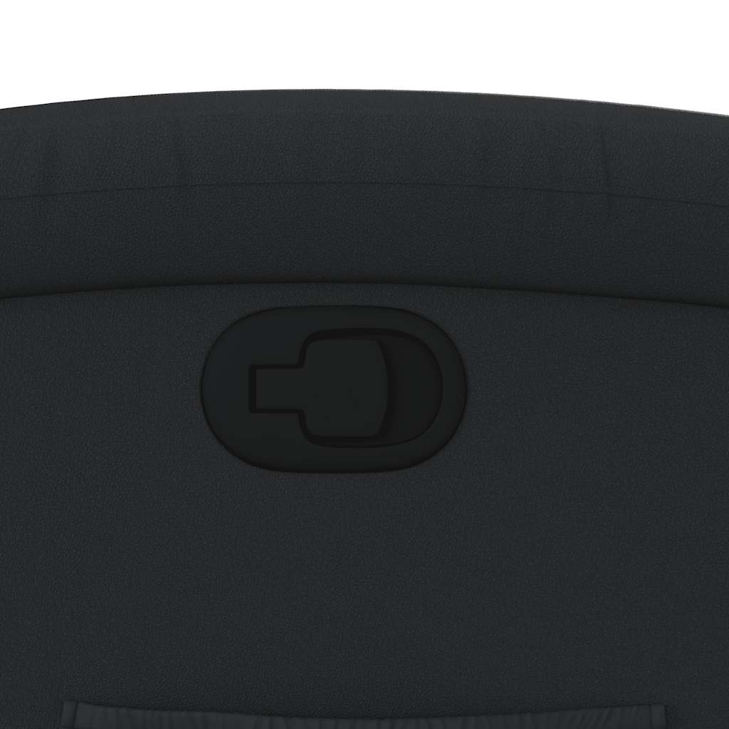 Poltrona reclinabile nera in vera pelle 371789