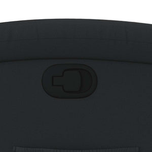 Poltrona reclinabile nera in vera pelle 371789