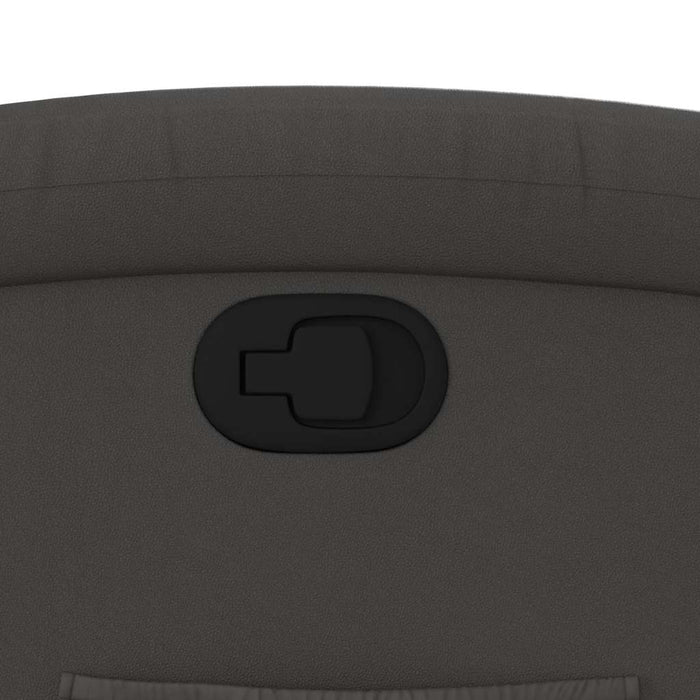 Poltrona Reclinabile Grigia in Vera Pelle 371792