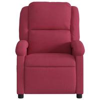 Poltrona Reclinabile Rosso Vino in Velluto 371802