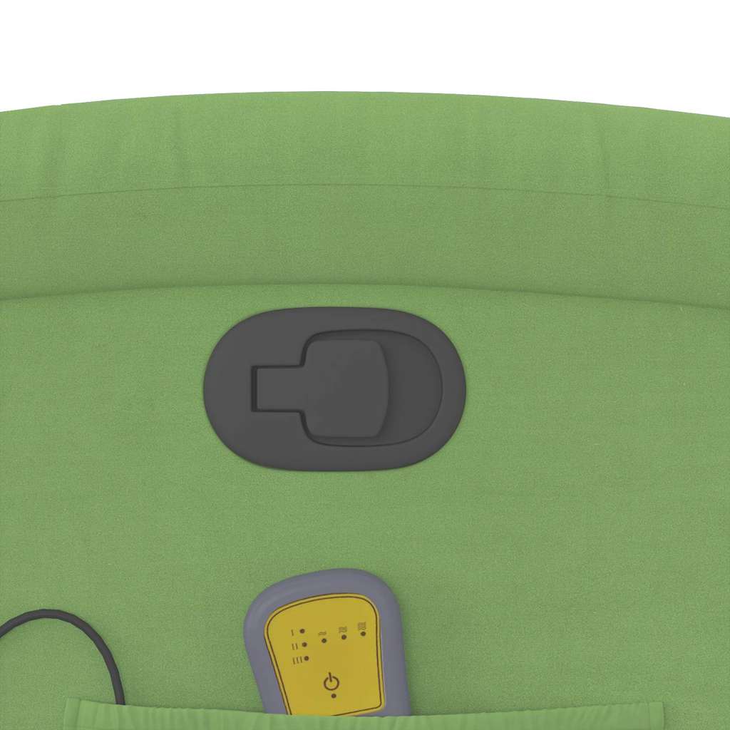 Poltrona Massaggiante Reclinabile Verde Chiaro in Velluto 371811