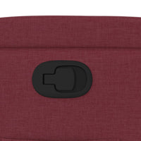 Poltrona Reclinabile in Tessuto Rosso Vino 372368