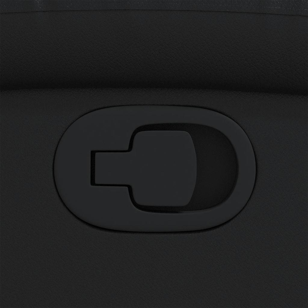 Poltrona reclinabile nera in similpelle 372389