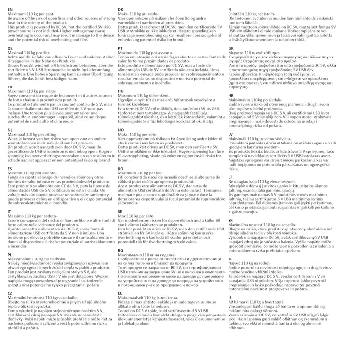 Poltrona Massaggiante Reclinabile Nera in Similpelle 372396