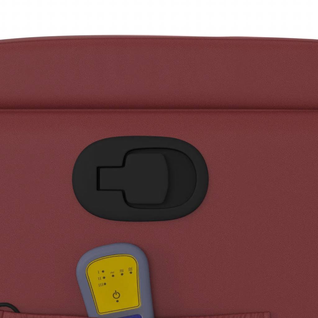 Poltrona Massaggiante Reclinabile Rosso vino in Similpelle 372400