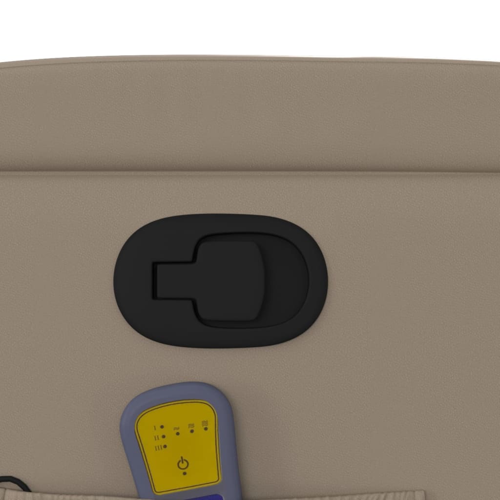 Poltrona Massaggiante Reclinabile cappuccino in Similpelle 372402