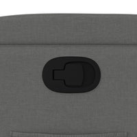 Poltrona reclinabile in tessuto grigio scuro 372404