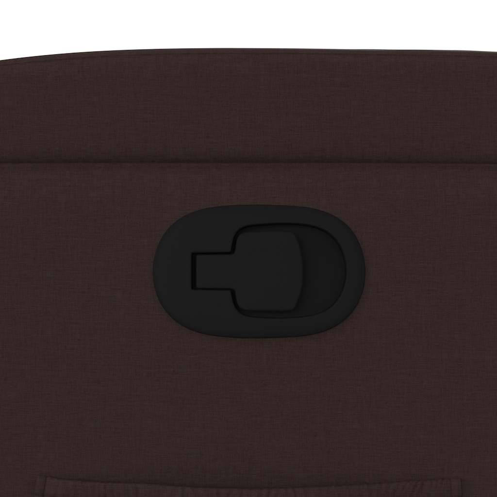 Poltrona Reclinabile Marrone Scuro in Tessuto 372408