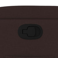 Poltrona Reclinabile Marrone Scuro in Tessuto 372408