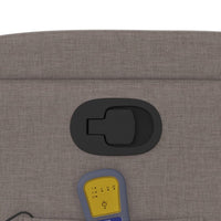 Poltrona Massaggiante Reclinabile Tortora in Tessuto 372461