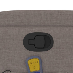 Poltrona Massaggiante Reclinabile Tortora in Tessuto 372461