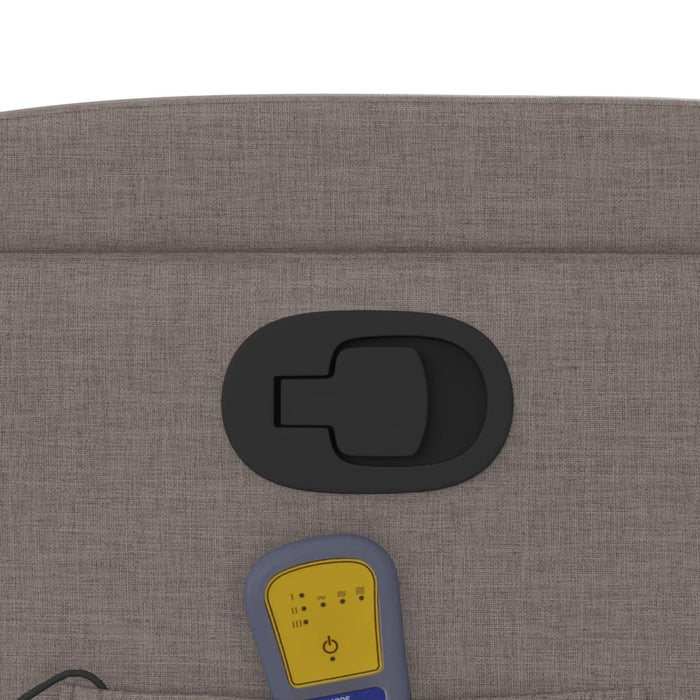 Poltrona Massaggiante Reclinabile Tortora in Tessuto 372461