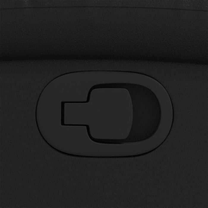 Poltrona reclinabile nera in similpelle 372465