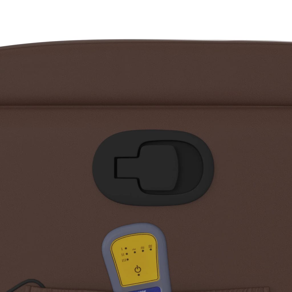 Poltrona Massaggiante Reclinabile marrone in Similpelle 372474