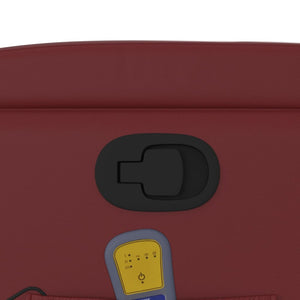 Poltrona Massaggiante Reclinabile Rosso vino in Similpelle 372476