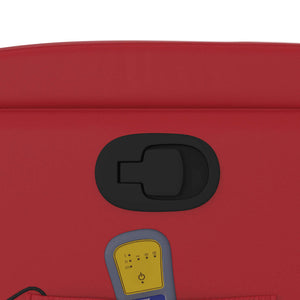 Poltrona Massaggiante Reclinabile Rossa in Similpelle