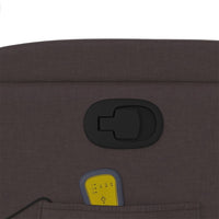 Poltrona Massaggiante Reclinabile Marrone Scuro in Tessuto