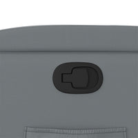 Poltrona Reclinabile Grigia in Similpelle 372506