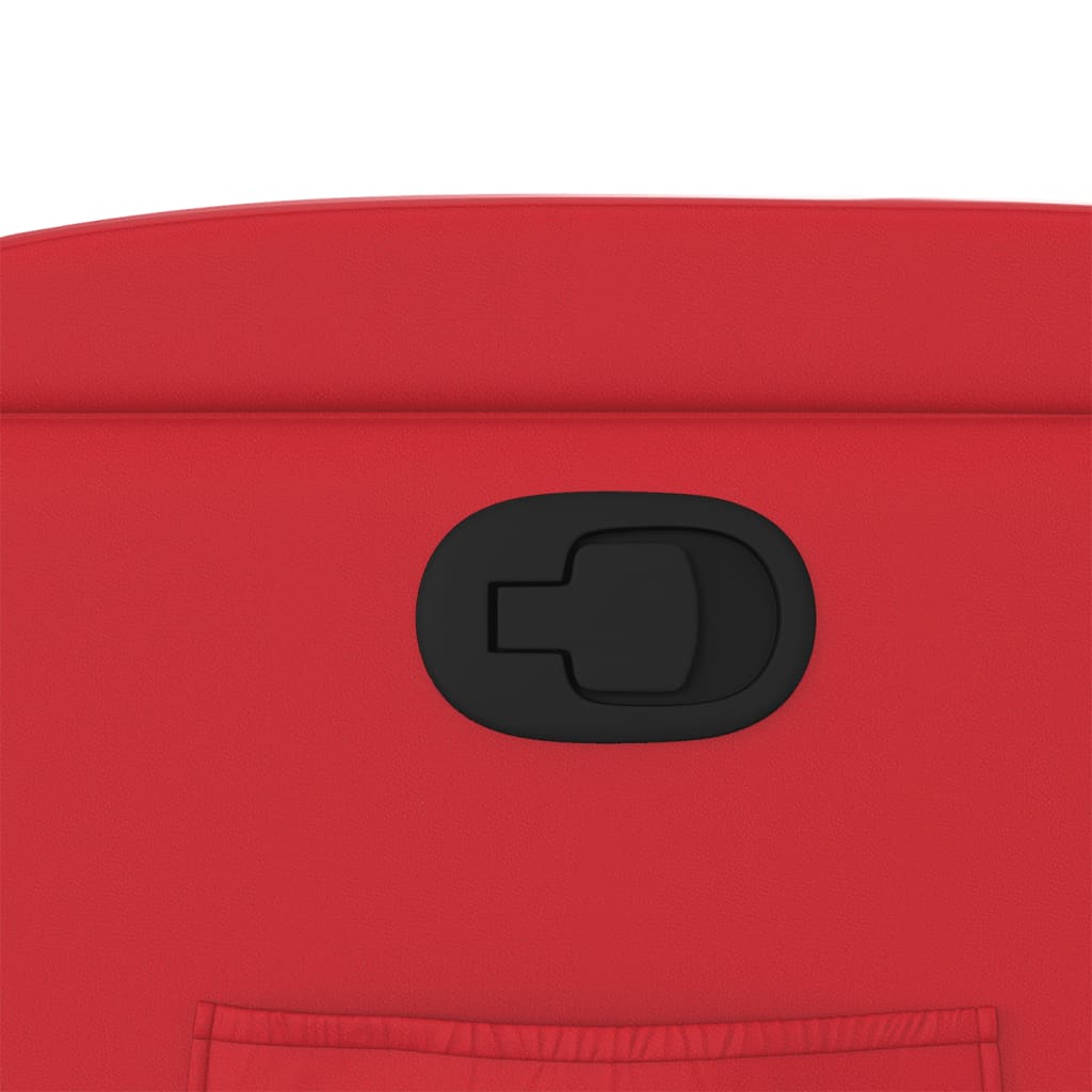 Poltrona Reclinabile Rossa in Similpelle