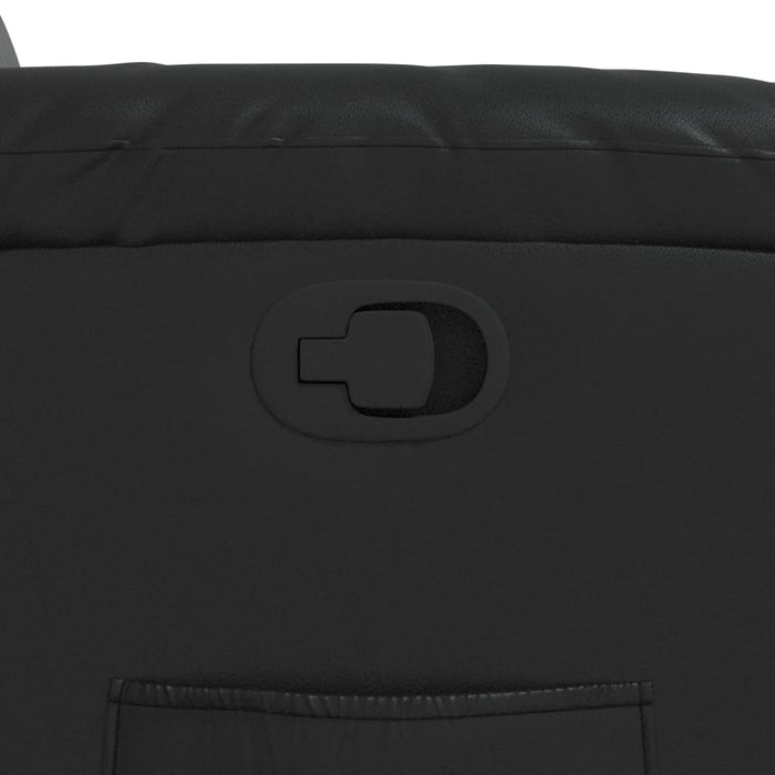 Poltrona Reclinabile Nera in Similpelle 373434